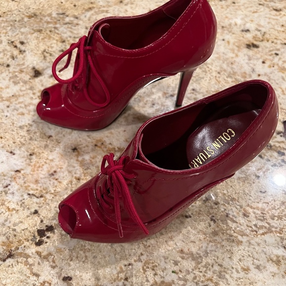 Colin Stuart Stiletto 4" heels-worn once in home-size 9 peep toe style plus! - Picture 6 of 11